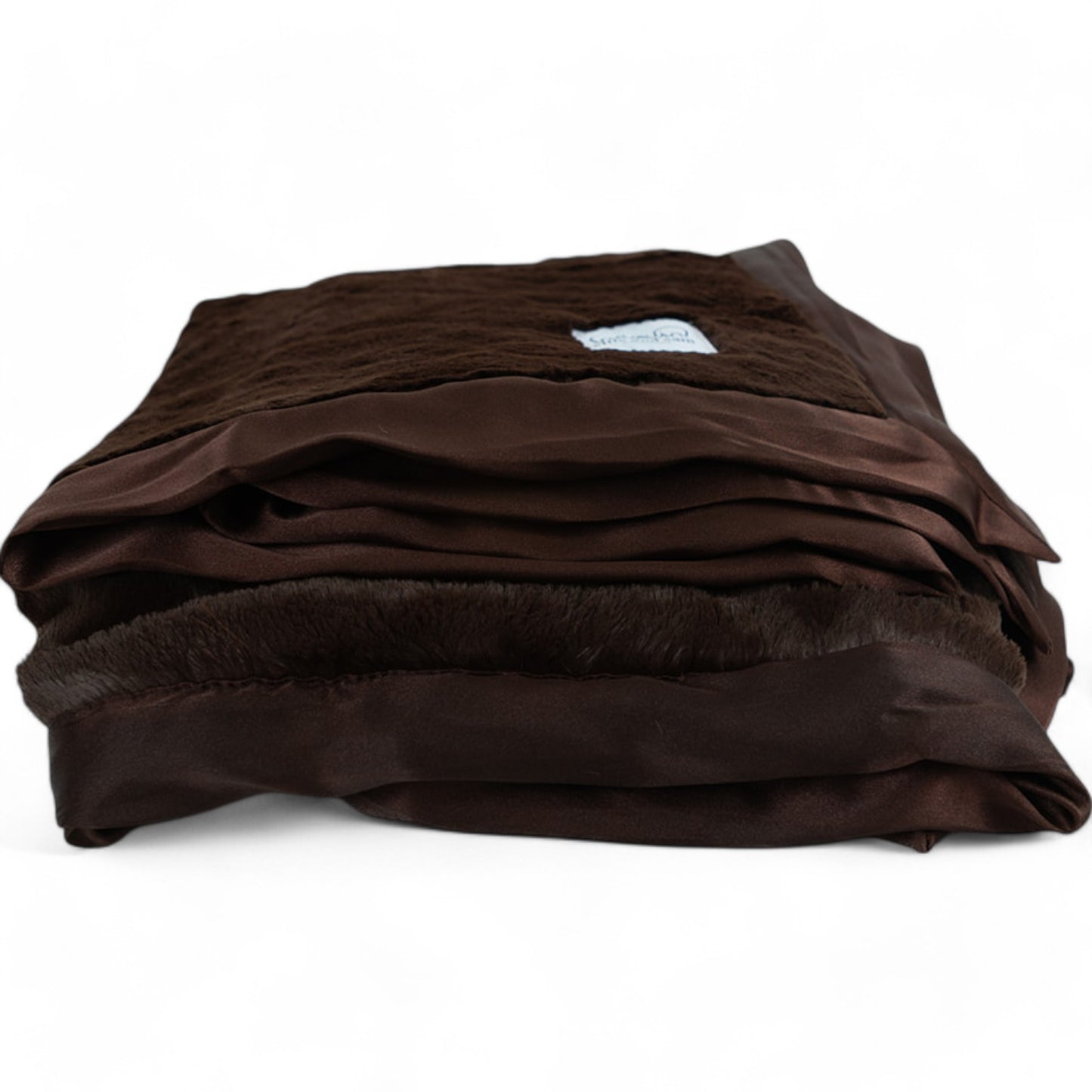 Luxury Satin Border Throw (Big Blanket) - Chocolate