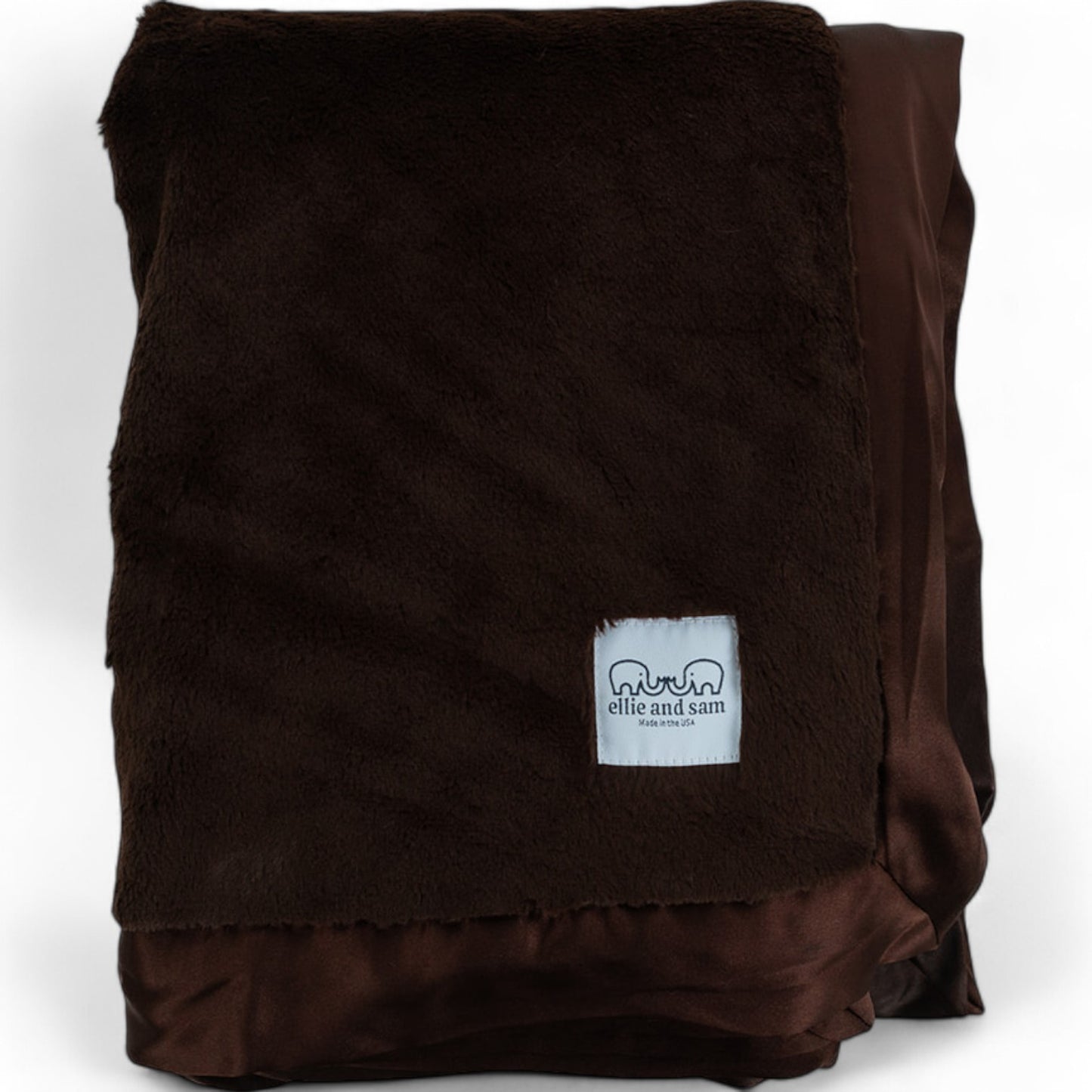 Luxury Satin Border Throw (Big Blanket) - Chocolate