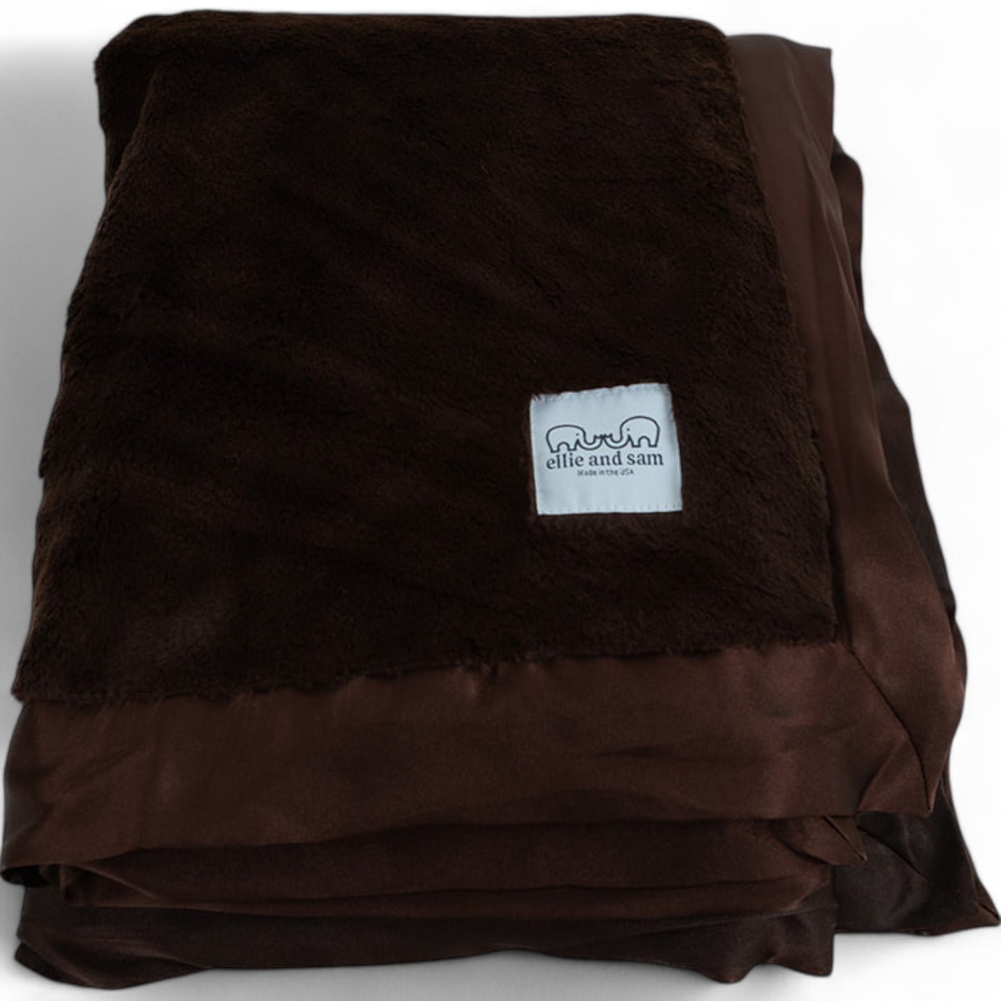 Luxury Satin Border Throw (Big Blanket) - Chocolate