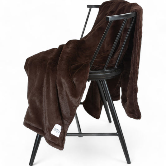 Luxury Borderless Throw (Big Blanket) - Chocolate